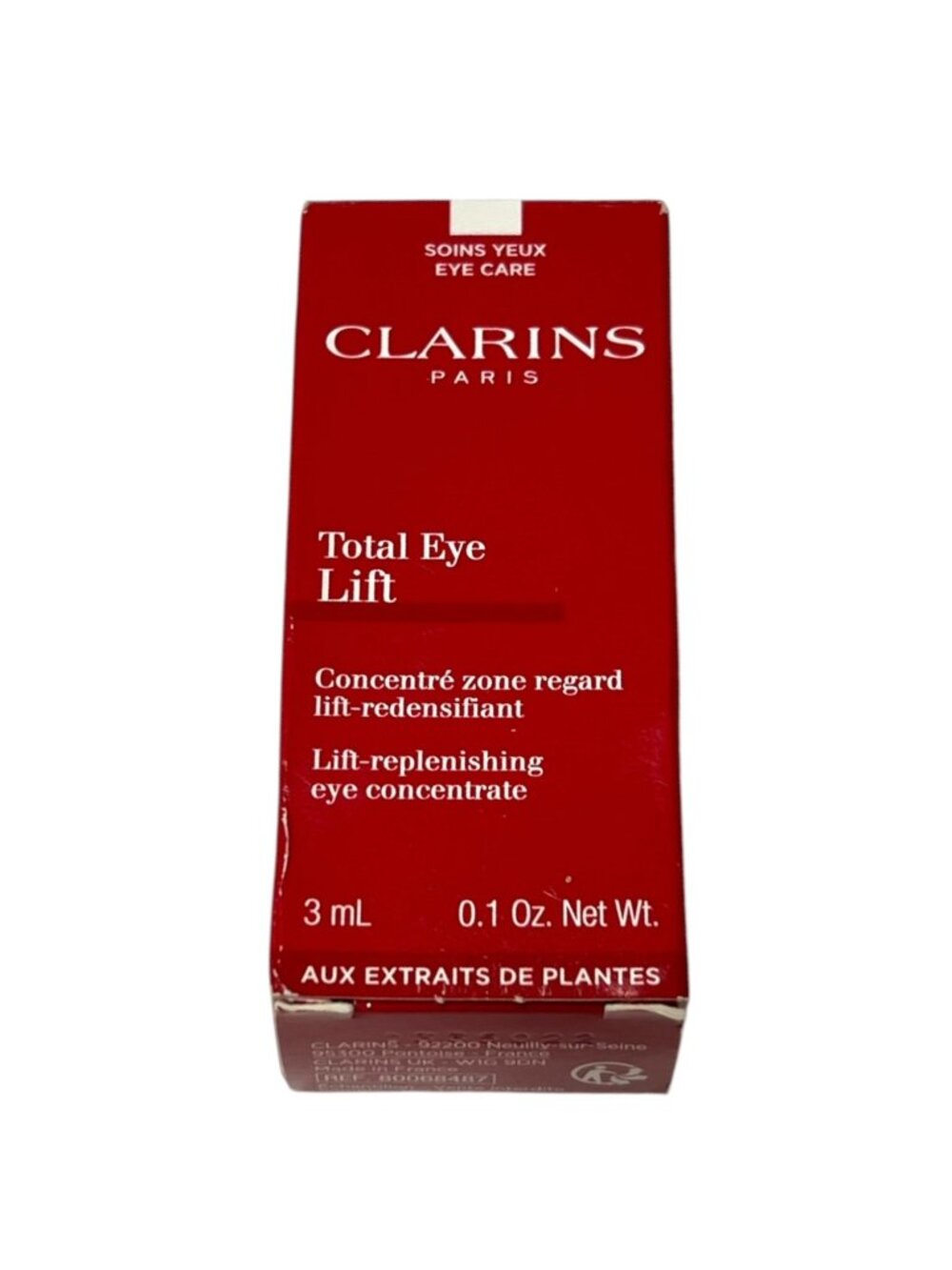 NWT Clarins Total Eye Lift Lift-Replenishing Eye Concentrate Sample 0.1oz
